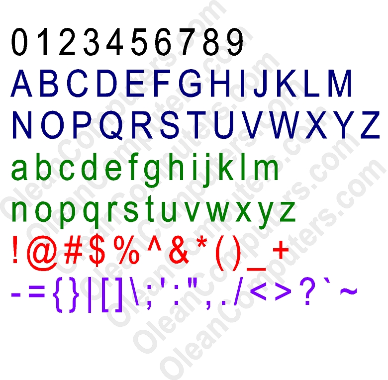 Arial font Graphics